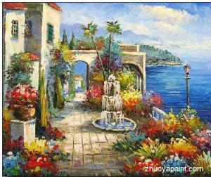 A Flower Garden near Mediterranean Sea 