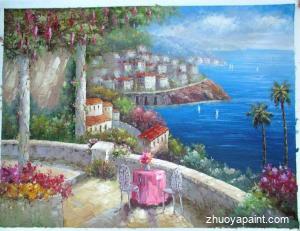 Garden Oil Paintings,Mediterranean Sea