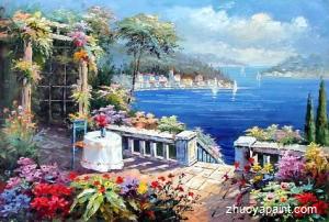 Garden Oil Paintings,Mediterranean Sea