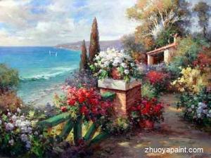 Garden Oil Paintings,Mediterranean Sea