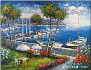 Seascape,Green Trees