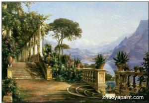 Seascape,Green Trees