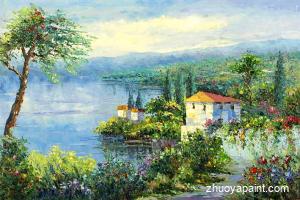 Seascape,Green Trees