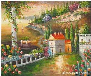 Flower Garden Nearby Mdeiterranean Sea