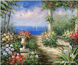 Flower Garden Nearby Mdeiterranean Sea