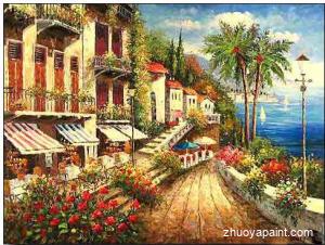 Flower Garden Nearby Mdeiterranean Sea