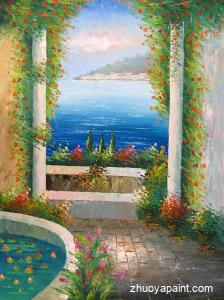 Flower Garden nearby Mediterranean Sea