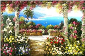 Flower Garden Oil Painting