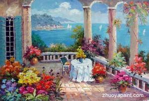 Flower Garden Oil Painting