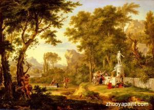 A classical landscape with the Worship of Bacchus