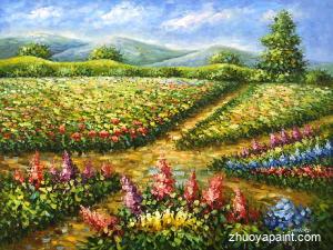 Flower Field oil paintings on canvas