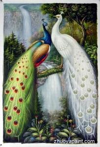 Peacock Oil Painting