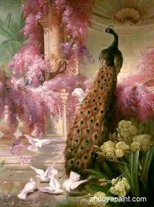 Peacock Oil Painting