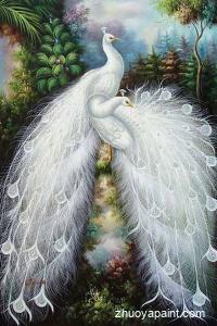 Peacock Oil Painting