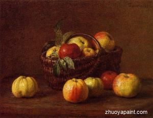 Apples in a Basket on a Table