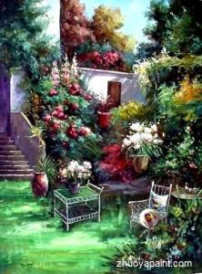Oil Painting Reproduction of Flower Garden