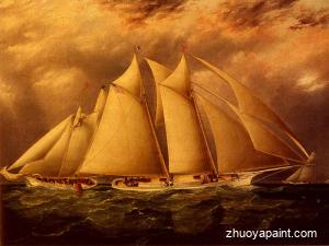 Yacht Alice Rounding The Buoy