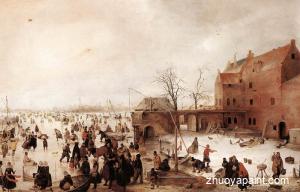 A Scene on the Ice near a Town(2)