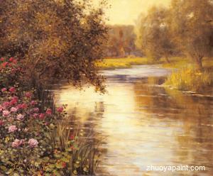 Spring Blossoms along a Meandering River