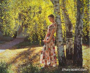 A Girl Under Big Tree