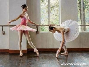 Two Dancers Exercising