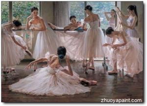 Ballet Dancers Practicing