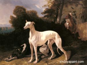 A Greyhound In An Extensive Landscape