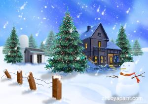 Christmas-Snow Scenes