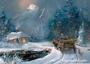 Christmas-Winter Landscape Paintings 