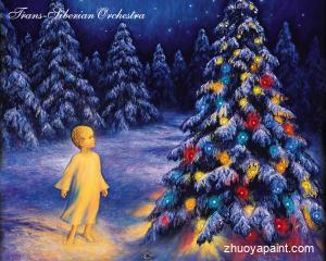 Christmas Tree Oil Painting