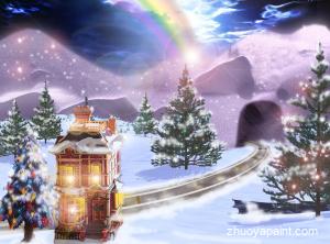 Christmas-Winter Scene Oil Paintings 