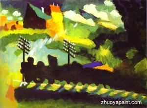 Murnau-View with Railroad and Castle