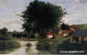 Autumn Landscape (also known as Farm and Pond)