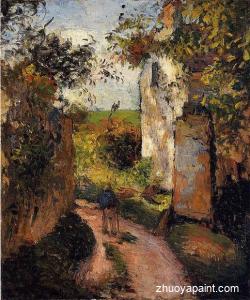 A Peasant in the Lane at l´Hermitage, Pontoise