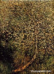 Apple Trees in Blossom by the Water