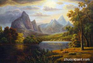 Landscape with Deer View of Estes Park Colorado