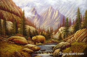 Grizzly Bear In The Rocky Mountains