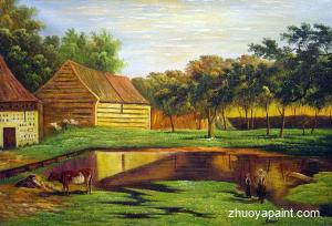 The Farm Courtyard In Normandy  