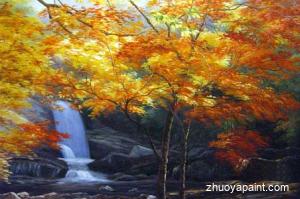  A Serene Autumn Waterfall