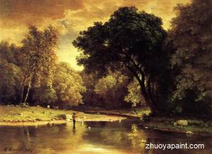 Fisherman in a Stream