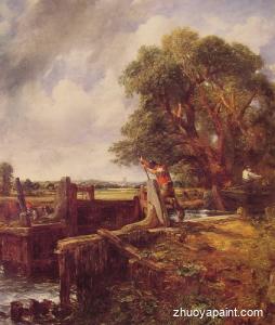 A Boat Passing a Lock