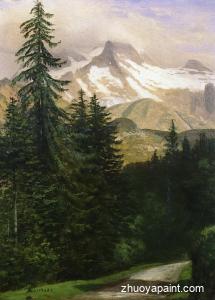 Landscape with Snow-Capped Mountains