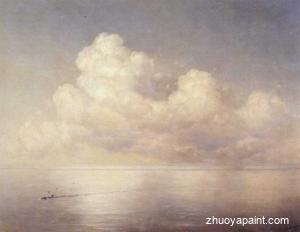 Clouds above a sea, calm