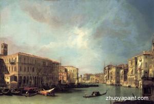 Grand Canal-Looking North from near the Rialto Bridge