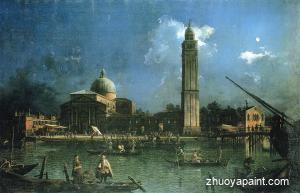 Night-time Celebration Outside the Church of San Pietro di 