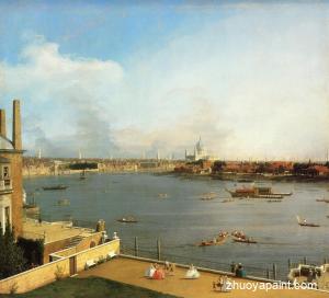 The Thames and the City of London from Richmond House