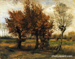 Autumn Landscape with Four Trees