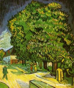 Chestnut Trees in Bloom