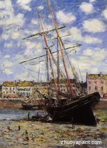 Boat at Low Tide at Fecamp