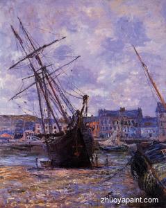 Boats Lying at Low Tide at Facamp